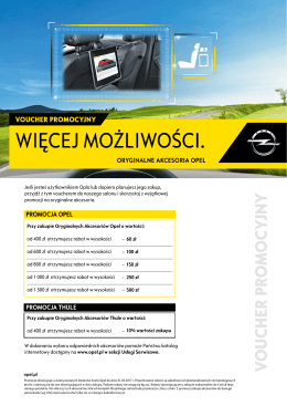 Voucher promocyjny - kwartał 1/2017