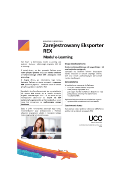 REX ulotka e-Learning