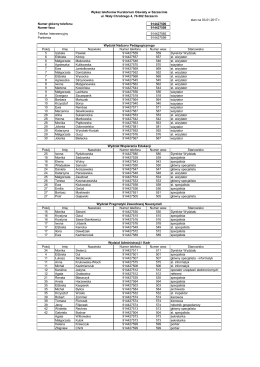 stan na 03.01.2017 r. Numer gł&oacute;wny telefonu 914427500 Numer