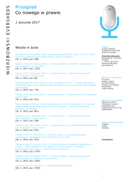 Przegląd Co nowego w prawie