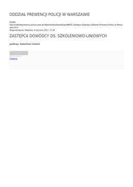 oddział prewencji policji w warszawie zastępca dow&oacute;dcy oddziału
