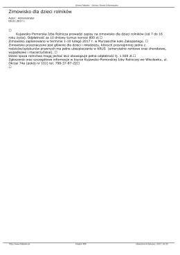 Zimowisko dla dzieci rolników