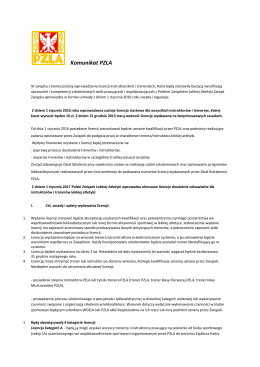 Komunikat PZLA
