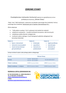 zdrowe stawy - Przedsiębiorstwo Uzdrowisko Ciechocinek S.A.