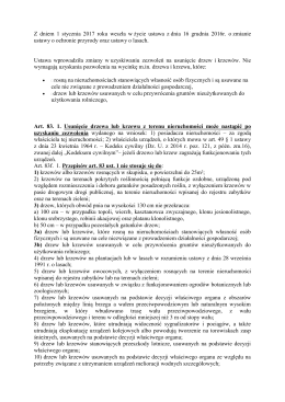 Informacja dot. zmian w zakresie ochrony drzew i krzewów