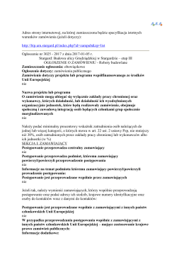 Adres strony internetowej, na której zamieszczona będzie