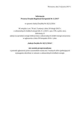 Informacja nr 3/2017 - Urząd Regulacji Energetyki