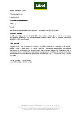 2 stycznia 2017 Skr&oacute;cona nazwa emitenta