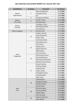 Szczeg&oacute;łowy wykaz numer&oacute;w telefon&oacute;w