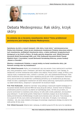 MedExpressPL-Debata Medexpressu: Rak skóry, krzyk skóry