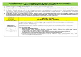 WYDZIAŁ INFORMATYKI - kryteria przyjęć dokument PDF