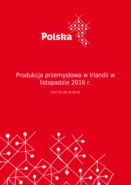Produkcja przemysłowa w Irlandii w listopadzie 2016 r.