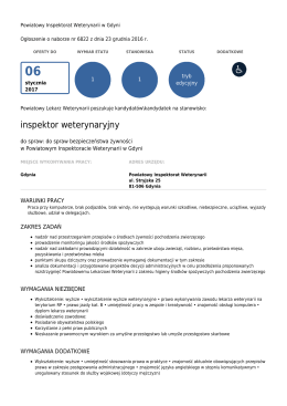 inspektor weterynaryjny