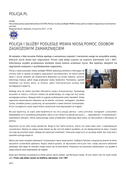 policja.pl policja i służby podległe mswia niosą pomoc osobom