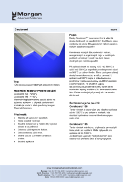 Ceraboard 100 Ceraboard 115 Typ: Předno