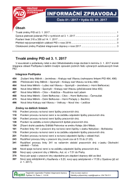 INFORMAČNÍ ZPRAVODAJ