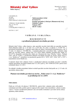 Veřejná vyhláška