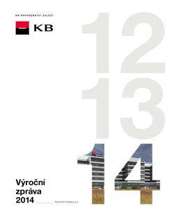 Výroční zpráva 2014 - Burza cenných papírů Praha
