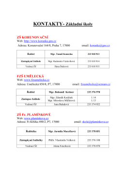 KONTAKTY- Základní školy