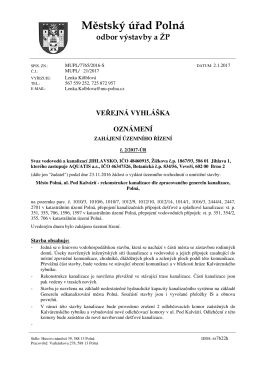 Městský úřad Polná, Odbor výstavby a ŽP