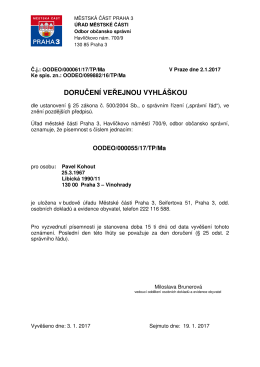 doru en&iacute; ve ejnou vyhl&aacute;&scaron;kou