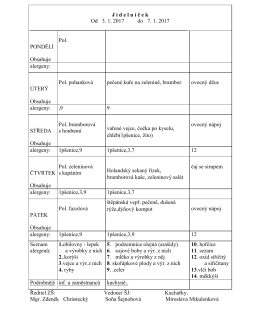 jídelníček od 3. 1. do 7. 1. 2017