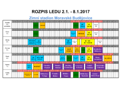 rozpis 2.1.- 8.1.2017 - Zimní stadion Moravské Budějovice