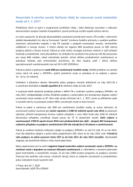 stanovisko předan&eacute; na jedn&aacute;n&iacute; tripartity.