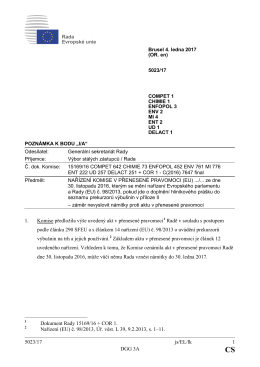 5023/17 js/EL/lk 1 DGG 3A 1. Komise předložila výše uvedený akt v