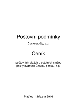 Cen&iacute;k - Česk&aacute; po&scaron;ta