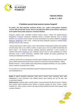 TISKOVÁ ZPRÁVA ze dne 3. 1. 2017 V Kladském pomezí bude
