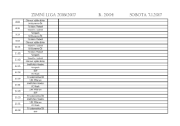 R. 2004 Sobota 7.1.2017 Zimní liga 2016/2017