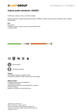 Informace o výrobku  - LAPP KABEL sro