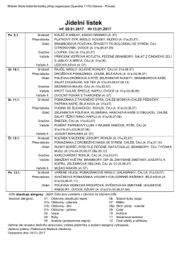 Jídelní lístek - Střední škola teleinformatiky