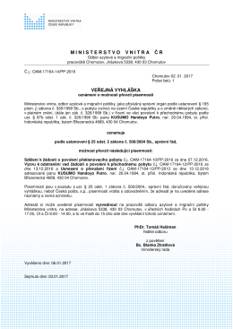 KUSUMO Handoyo Putro - Ministerstvo vnitra České republiky
