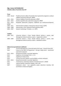 Mgr. Aneta CAITHAMLOV&Aacute;