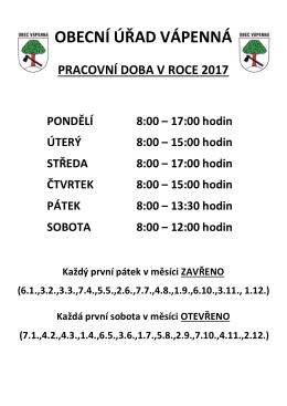 obecní úřad vápenná