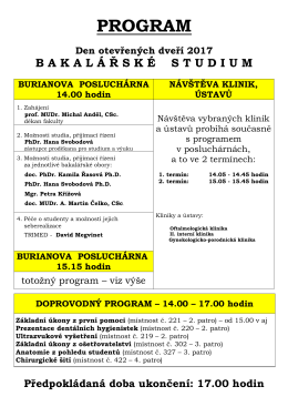 Program pro bakalářské studium