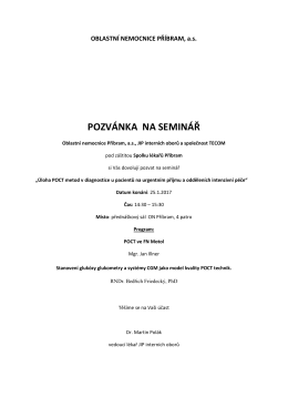 pozvánka na seminář - Oblastní nemocnice Příbram