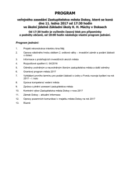 Pozvánka na jednání zastupitelstva města