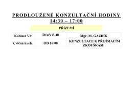 TŘÍDNÍ SCHŮZKY
