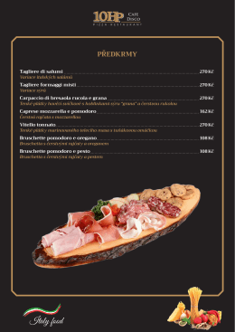 jídelní menu