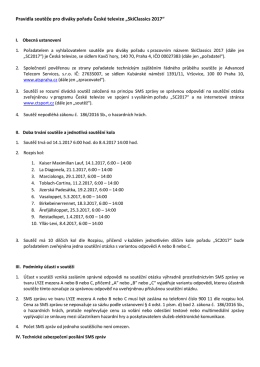 Pravidla soutěže pro div&aacute;ky pořadu Česk&eacute; televize &bdquo;SkiClassics 2017&ldquo;