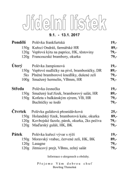 Středa P&aacute;tek - Bowling Třemo&scaron;n&aacute;