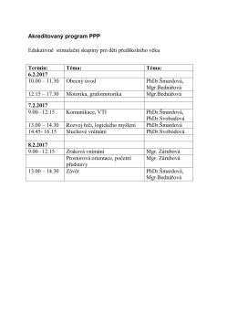 Rozpis - PPP Brno