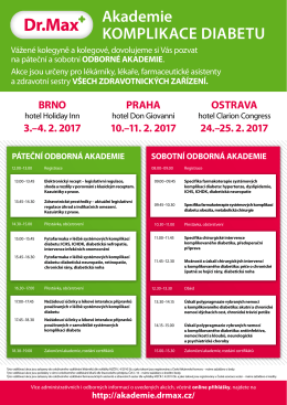 Akademie KOMPLIKACE DIABETU
