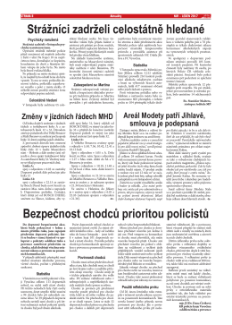 Str&aacute;žn&iacute;ci zadrželi celost&aacute;tně hledan&eacute; Bezpečnost