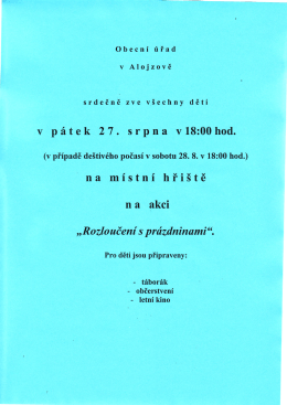 i&scaron;tě - Alojzov