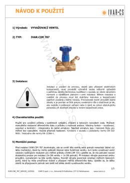 Návod - IVAR CS