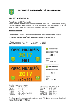 Odpadov&eacute; hospod&aacute;řstv&iacute; v roce 2017